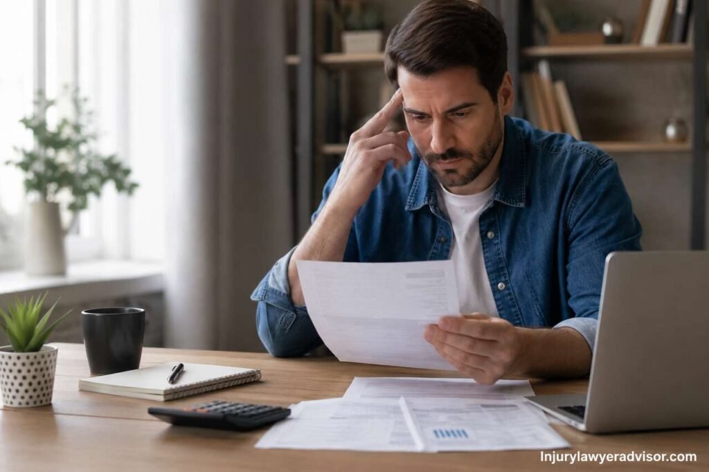 How to Legally Settle Debt and Regain Financial Stability Person reviewing debt settlement documents at home office while planning financial recovery