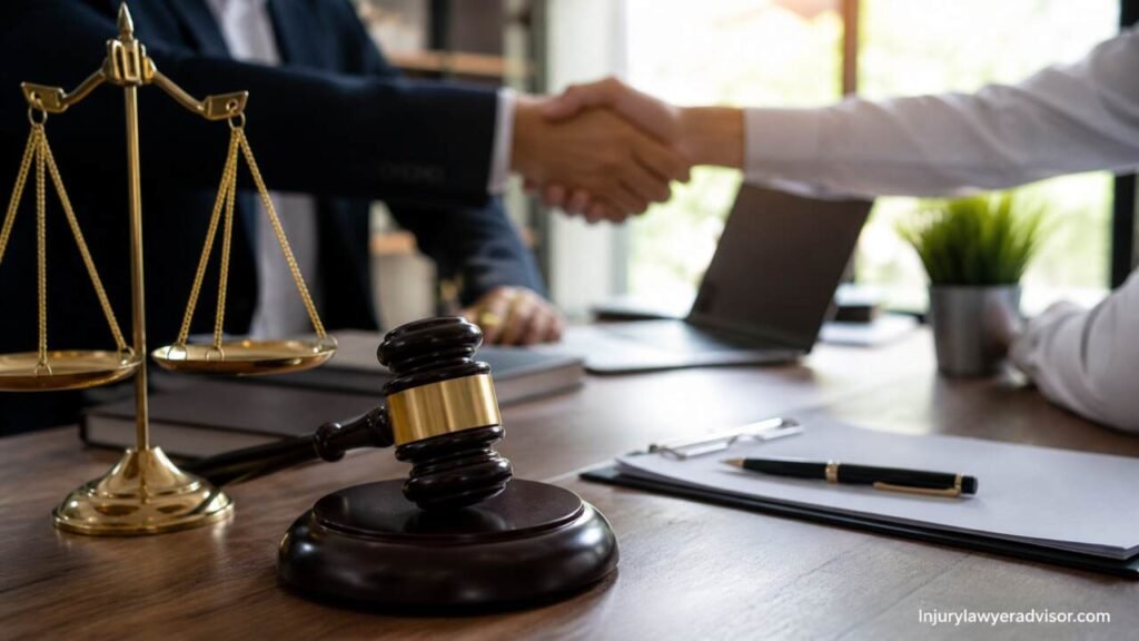 How to Protect Your Business from Lawsuits: Practical Legal Risk Steps Business handshake with legal tools symbolizing protection from lawsuits