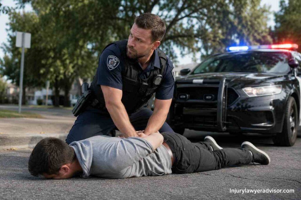 Section 3 Criminal Law Act 1967: Use Reasonable Force to Prevent Crime or Make a Lawful Arrest Police officer using reasonable force to lawfully restrain a suspect during an arrest under Section 3 of the Criminal Law Act 1967.
