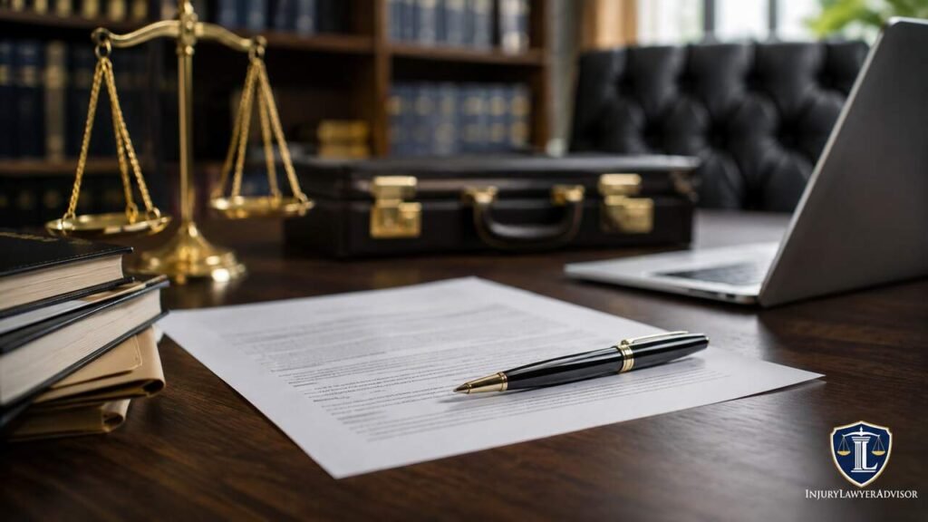 Cease and desist letter lawyer reviewing legal documents