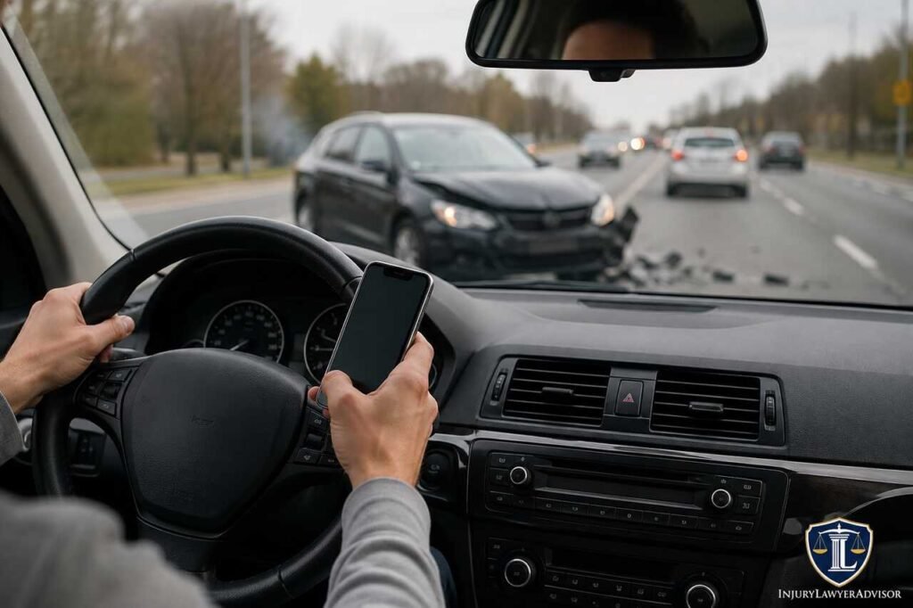 Texting while driving accident lawyer helping victims after a distracted driving crash