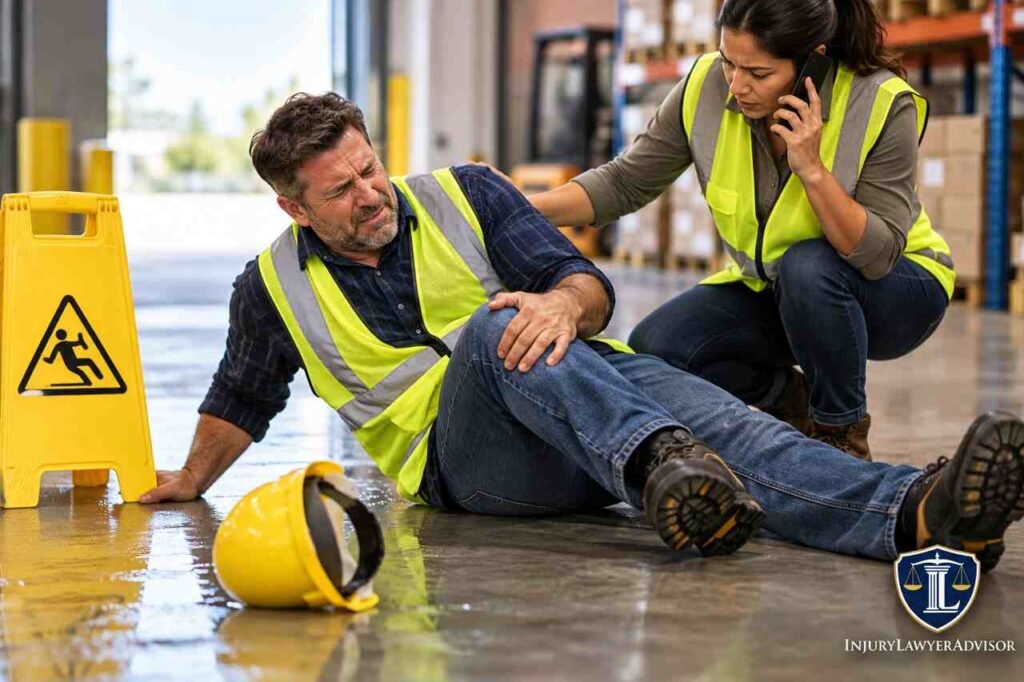 Slip and Fall at Work: What Employees Should Do After a Workplace Fall Employee injured in a slip and fall at work