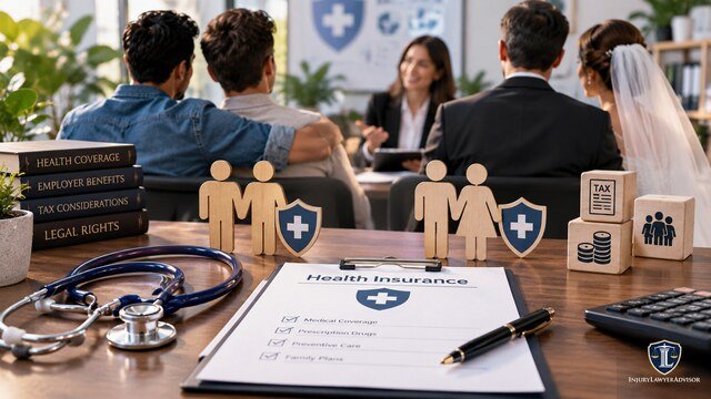 Health insurance coverage and tax treatment differences for domestic partnerships and marriage